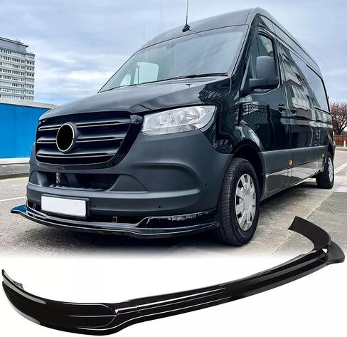 متوافق مع 2019 2020 2021 2022 2023 2024 2025 Mercedes Benz W907/W910 Sprinter/Esprinter 1500 2500 3500 3500XD 4500 Front Pumper Splitter Deflect in Kuwait