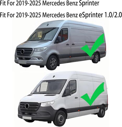 متوافق مع 2019 2020 2021 2022 2023 2024 2025 Mercedes Benz W907/W910 Sprinter/Esprinter 1500 2500 3500 3500XD 4500 Front Pumper Splitter Deflect in Kuwait