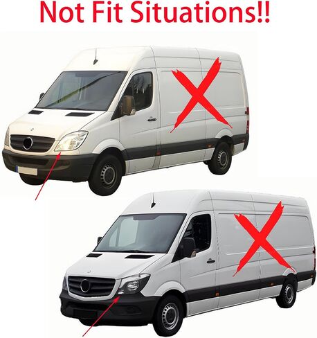 متوافق مع 2019 2020 2021 2022 2023 2024 2025 Mercedes Benz W907/W910 Sprinter/Esprinter 1500 2500 3500 3500XD 4500 Front Pumper Splitter Deflect in Kuwait