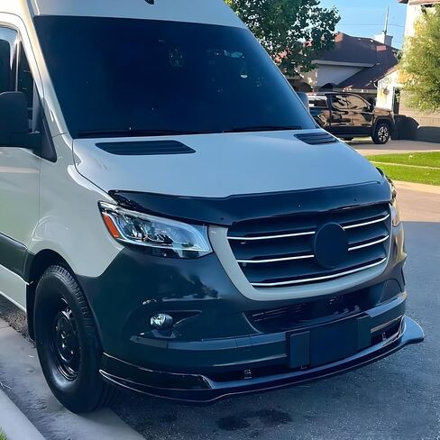 متوافق مع 2019 2020 2021 2022 2023 2024 2025 Mercedes Benz W907/W910 Sprinter/Esprinter 1500 2500 3500 3500XD 4500 Front Pumper Splitter Deflect in Kuwait