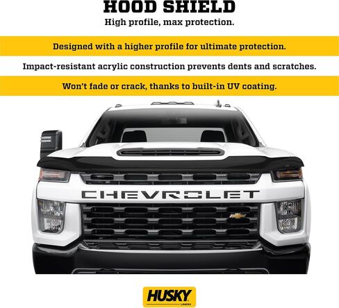 Husky Liners Hood Protector | يناسب 2019-2025 GMC Sierra 1500 ، درع متطرف/علة - 1 PC. ، Smoke | 2815959 in Saudi Arabia