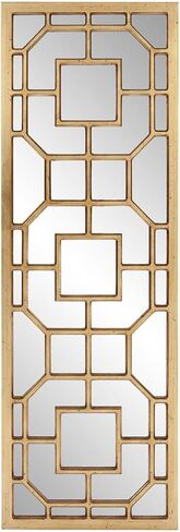 Howard Elliott Aldrich Decorative Mirrors for Wall, Modern Grid Decorative Black Window Mirrors, Wall Mounted Hanging Mirror for Living Room, Hallway, Entryway & Bedroom, Black, 46.5 x 15.75 Inch in Saudi Arabia