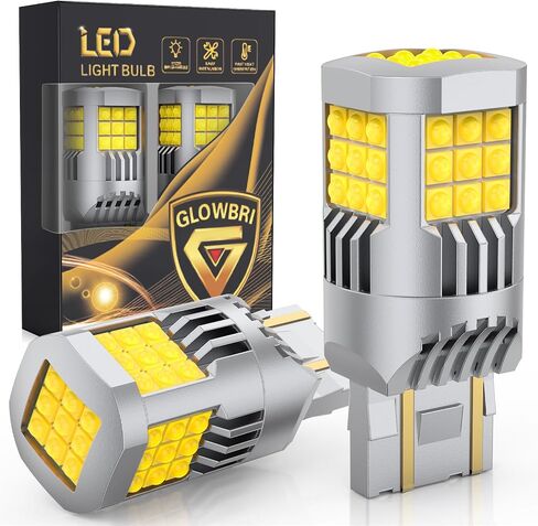 7440 LED Bulb White, 4500 Lumens, All-Aluminum Body, Wide LED Bulb Contact Pins, T20 7440NA 7441 W21W WY21W, Suitable for Tail Brake Lights, Reversing Lights, and Turn Signal Lights (2-Pack) in Saudi Arabia
