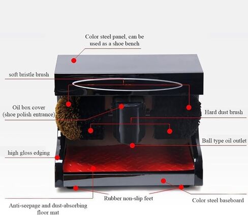 Automatic Electric Shoe Cleaner - Commercial Induction Polishing Machine for Hotels & Entrances, Effortless Shoe Shine & Cleaning Solution, Fast & Efficient Shoe Care in Saudi Arabia