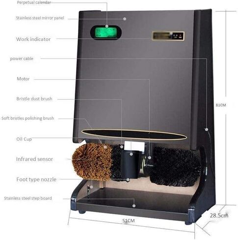 Automatic Electric Shoe Polisher - Fully Automatic Induction with Oil Box, All-Copper Motor, Ideal for Hotels, Home, Office, and Lobby Use - Professional Shine & Easy Maintenance in Saudi Arabia
