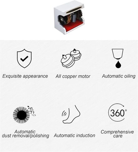 Automatic Electric Shoe Cleaner - Induction Shoe Polishing Machine, Compact & Quiet, Ideal for Home Use, Effortless Shoe Shine & Maintenance, Shoe Types in Saudi Arabia
