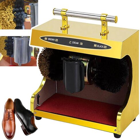 Automatic Electric Shoe Polisher, Fully Automatic Induction Polisher with Oil Box, Dust Removal & Polishing Function, Efficient Shoe Care Machine for Home & Professional Use in Saudi Arabia