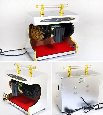 Automatic Electric Shoe Polisher, Fully Automatic Induction Polisher with Oil Box, Dust Removal & Polishing Function, Efficient Shoe Care Machine for Home & Professional Use in Saudi Arabia