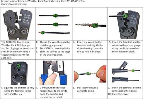 Delphi Weather Pack Pro Kit WP-1505 With 2 Crimp Tools: Sealed Weatherproof Automotive Electrical Connectors 20-12 Gauge 1505 Piece Kit With 12014254 and T-18 Crimp Tools in Saudi Arabia