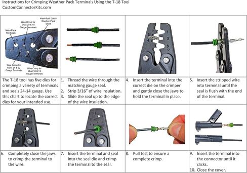 Delphi Weather Pack Pro Kit WP-1505 With 2 Crimp Tools: Sealed Weatherproof Automotive Electrical Connectors 20-12 Gauge 1505 Piece Kit With 12014254 and T-18 Crimp Tools in Saudi Arabia