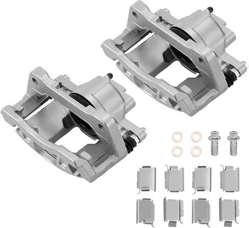Front Brake Caliper Assembly Replaces for 18B5044 18B5045, Compatible with Dodge Grand Caravan Nitro 2007-2010, Compatible with Jeep Wrangler Liberty 2007-2012 in Saudi Arabia