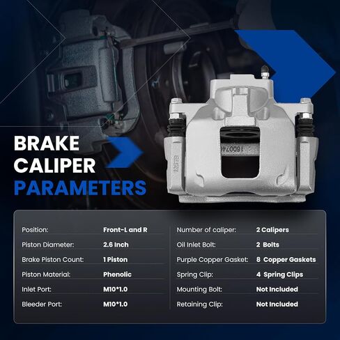 Front Brake Caliper Assembly Replaces for 18B5044 18B5045, Compatible with Dodge Grand Caravan Nitro 2007-2010, Compatible with Jeep Wrangler Liberty 2007-2012 in Saudi Arabia