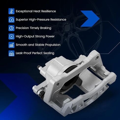 Front Brake Caliper Assembly Replaces for 18B5044 18B5045, Compatible with Dodge Grand Caravan Nitro 2007-2010, Compatible with Jeep Wrangler Liberty 2007-2012 in Saudi Arabia