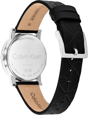Calvin Klein Women’s CK Monogram Leather Watch, 32mm Case – Iconic Patterned Dial, Timeless Minimalist Style - Gift for Her in Saudi Arabia