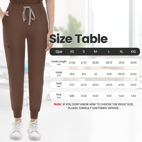Women’s Medical Scrub Trousers, Medical Work Pants with Slim Mid-Rise Fit, Machine Washable for Healthcare Professionals in Kuwait
