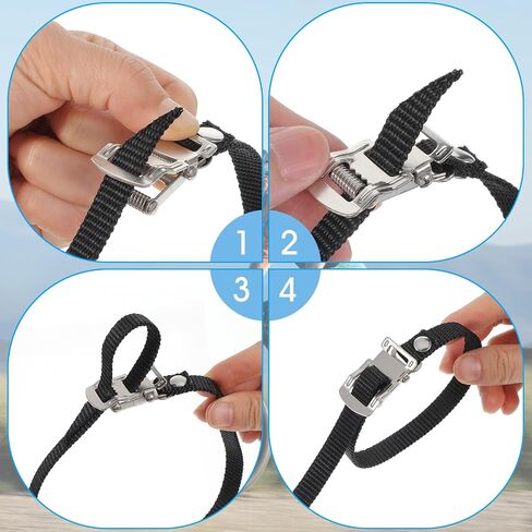 2 Pcs Bike Pedal Straps Pedal Toe Clips Universal Replacement Foot Pedal Straps for Bicycles with Clamp Lock Tape for Fixed Gear Bike Exercise and Kids Outdoor Cycling and Indoor Stationary in Saudi Arabia