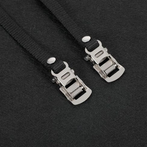 2 Pcs Bike Pedal Straps Pedal Toe Clips Universal Replacement Foot Pedal Straps for Bicycles with Clamp Lock Tape for Fixed Gear Bike Exercise and Kids Outdoor Cycling and Indoor Stationary in Saudi Arabia