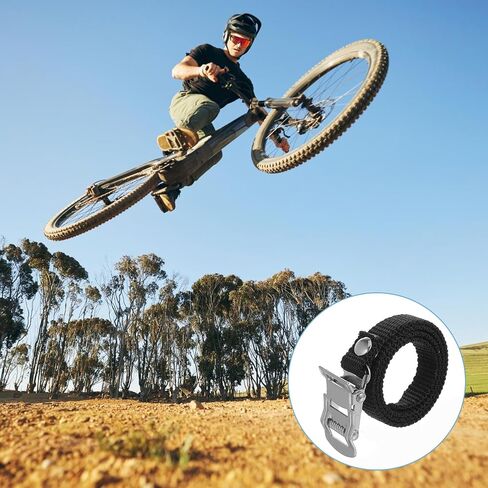 2 Pcs Bike Pedal Straps Pedal Toe Clips Universal Replacement Foot Pedal Straps for Bicycles with Clamp Lock Tape for Fixed Gear Bike Exercise and Kids Outdoor Cycling and Indoor Stationary in Saudi Arabia