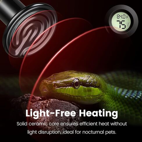 Dual Reptile Light Fixture with Switches, Reptile Heat Lamp Fixture, Reptiles Terrarium UVB Bulb Fixture for Bearded Dragon, Max 160W Each in Saudi Arabia
