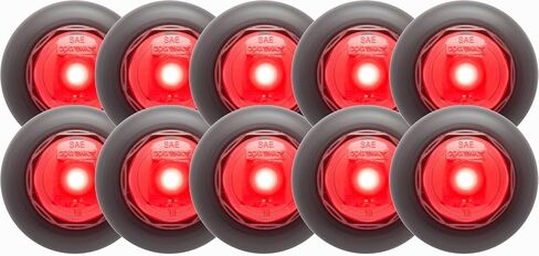 Optronics 10 Pack 3/4" Red LED Non Directional Marker Clearance Light MCL10RKB Grommet in Saudi Arabia