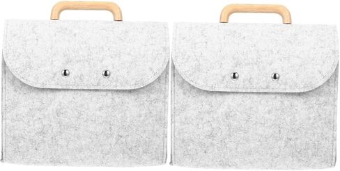 2PCS Business Tote Bag Minimalist Portable File Formizer Wooden Handle Handly Syngl Sove Document للاجتماعات والاستخدام اليومي in Saudi Arabia