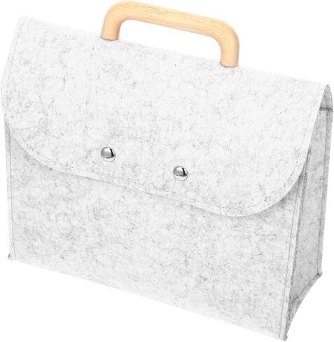 2PCS Business Tote Bag Minimalist Portable File Formizer Wooden Handle Handly Syngl Sove Document للاجتماعات والاستخدام اليومي in Saudi Arabia