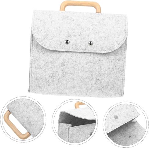 2PCS Business Tote Bag Minimalist Portable File Formizer Wooden Handle Handly Syngl Sove Document للاجتماعات والاستخدام اليومي in Saudi Arabia