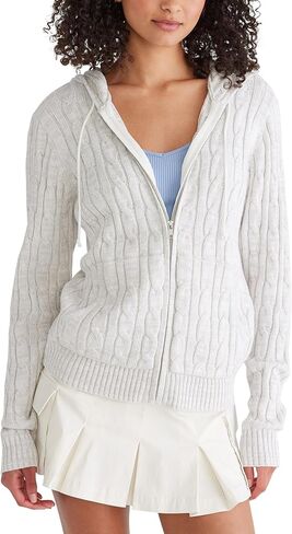 AEROPOSTALE Women's Zip Up Cable Sweater in Saudi Arabia