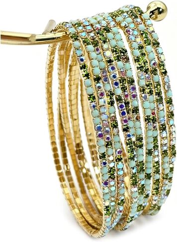 10 Pieces Women's Tennis Bracelet Set 2mm Extra-fine Delicate Rhinestones Adjustable Stackable Stretch Bracelet Wedding Party Jewelry Gifts in Saudi Arabia