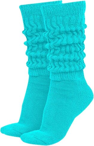 MDR Distributors MDRE Women’s Extra Long & Heavy Slouch Socks – 100% Cotton, Made in USA, One Size Fits Most (Size 9–11) in Saudi Arabia