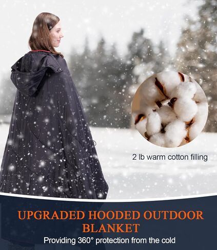 Outdoor Puffy Camping Blanket, Lightweight Down Alternative Puffy Waterproof Stadium Blanket with Portable Bag, Lightweight Camping Blanket for 2 People, Cold Weather, Sports, Travel, Car, 79*54 inch in Kuwait