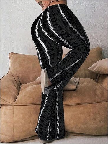 Soly Hux Women's Plus Size Y2K Legging Print Print Prell Bell Bottan in Kuwait
