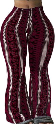 Soly Hux Women's Plus Size Y2K Legging Print Print Prell Bell Bottan in Kuwait