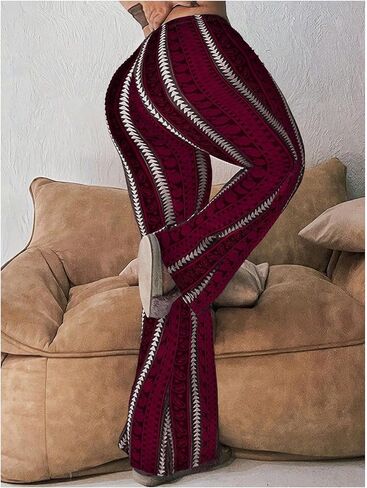 Soly Hux Women's Plus Size Y2K Legging Print Print Prell Bell Bottan in Kuwait