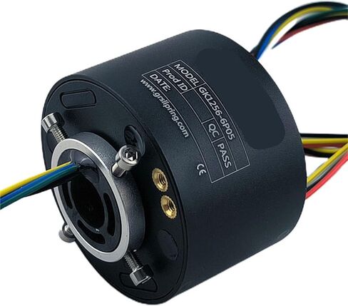 GK1256-6P10 ID12.7 Multi-Path Conductive Slip Ring Hollow Through-Bore Design 360 Rotary Electrical Connector in Saudi Arabia