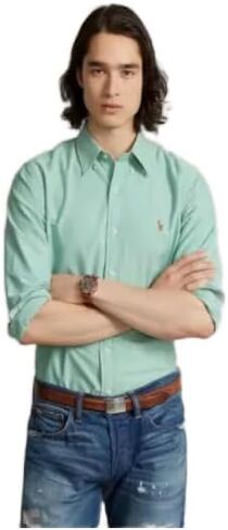 Polo ralph LaurEN Mens Classic fit Oxford Button Down Shirt College Green Large in Saudi Arabia
