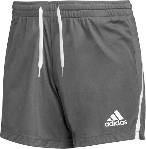 adidas Women's Team Issue Knit Shorts M Gray | White in Saudi Arabia