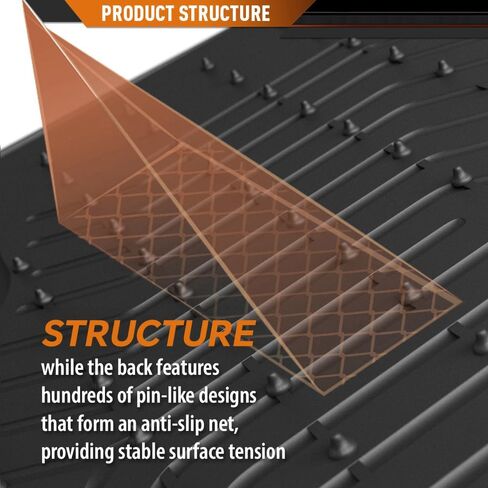 ANDPLAY Floor Mats Liners 3PCS Compatible with Honda HR-V 2023-2024 1st & 2nd Row TPE All Weather Protection Black Floor Liners alfombras para carro in Saudi Arabia