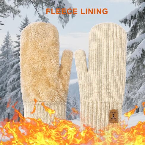 القفازات الشتوية للنساء دافئ الصوف المريح متماسك القفازات الثلجية الصوفية الثلجية وميتات هدايا الطقس البارد in Kuwait