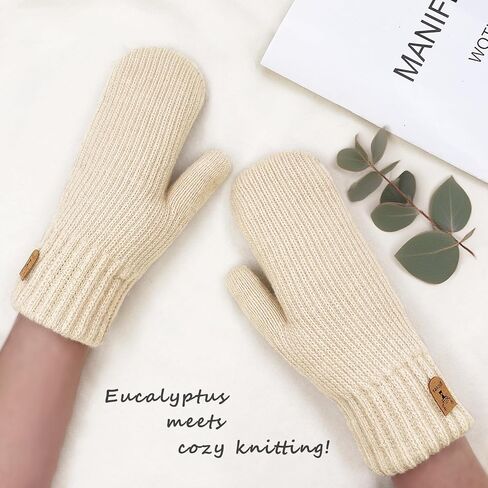القفازات الشتوية للنساء دافئ الصوف المريح متماسك القفازات الثلجية الصوفية الثلجية وميتات هدايا الطقس البارد in Kuwait
