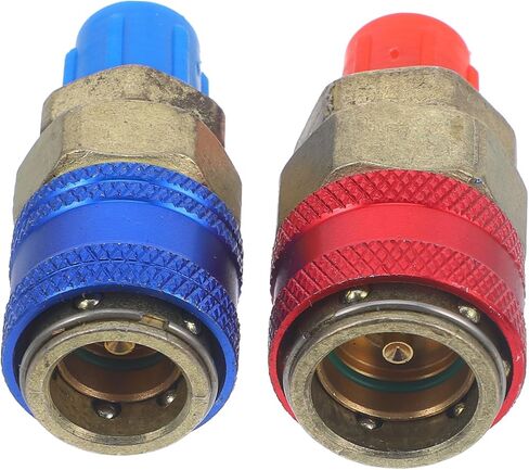 Ciieeo 1Pair Copper Air Conditioning Adapter Hose Fitting Quick Couplers for Car Durable Leak Connectors with User Friendly Installation and Wide Compatibility in Kuwait