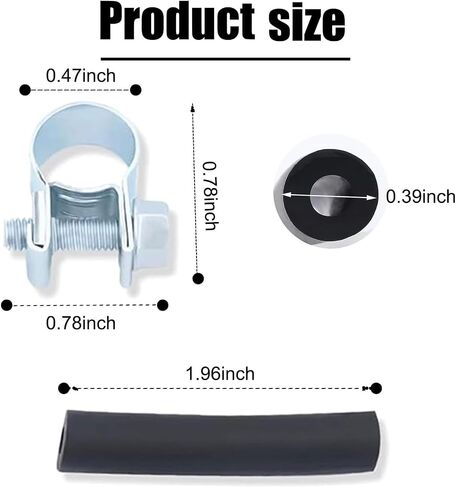 ijuicy Fuel Tank Hose Clip Kit, Fuel Pipe Hose Clip Filter Kit Replacement Part OEM: 1320399A/35320A, Compatible with Webasto Eberspacher Heater (16.4 ft) in Saudi Arabia