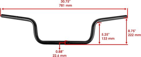 Caltric Handle Bar 7/8" Compatible with Polaris Sportsman 800 2006 2007 2008 2009 2010 2011 2012 2013 2014 in Saudi Arabia