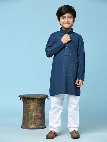 Boy's 3 Piece Suit Set Cotton Linen Pattern in Saudi Arabia