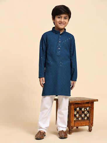 Boy's 3 Piece Suit Set Cotton Linen Pattern in Saudi Arabia