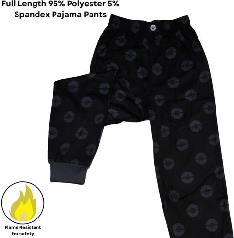 Pokemon Pajamas Set, 2 Piece Sleepwear for Kids, Size 8 Black in Saudi Arabia