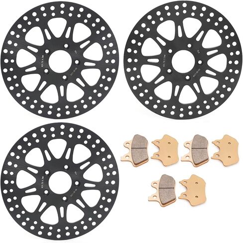 TOFR 11.5" Front Rear Brake Rotors Discs for Harley XL883 1200 Road King Wide Glide Electra Glide Super Glide Low Rider Road Glide 2000-2007 in Saudi Arabia