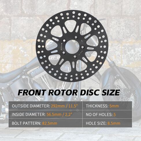 TOFR 11.5" Front Rear Brake Rotors Discs for Harley XL883 1200 Road King Wide Glide Electra Glide Super Glide Low Rider Road Glide 2000-2007 in Saudi Arabia