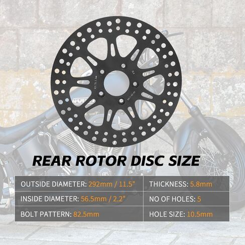TOFR 11.5" Front Rear Brake Rotors Discs for Harley XL883 1200 Road King Wide Glide Electra Glide Super Glide Low Rider Road Glide 2000-2007 in Saudi Arabia