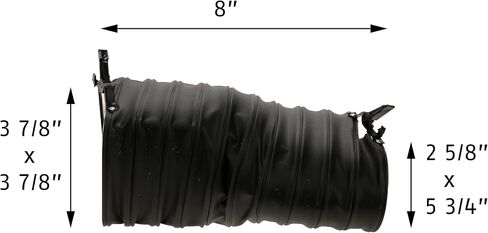 Corvette C3 Air Intake Flex Duct – 1976–1981 Black Rubber Oval‑to‑Square Hose for Cool‑Air Intake – GM Reference 472712 in Saudi Arabia